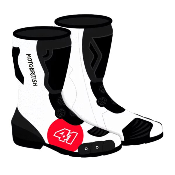 Aleix Espargaro White Motorcycle Boots 2024