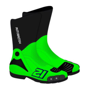 Franco Morbidelli WT 2024 Neon Green Motorcycle Boots