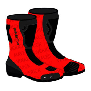 Maverick Vinales Motogp Red Racing Boots 2024