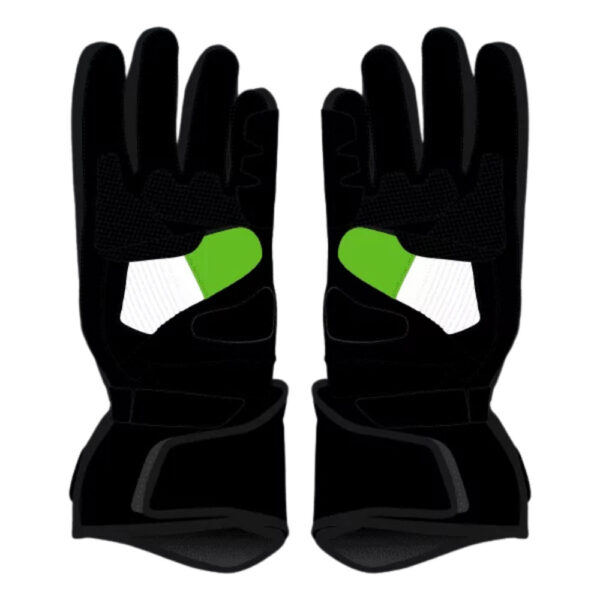Alex Lowes Black And Green Motorcycle Gloves 2024