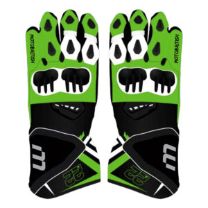 Alex Lowes Black And Green Motorcycle Gloves 2024