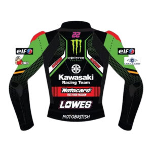 Alex Lowes Kawasaki Leather Motorcycle Jacket WSBK 2020