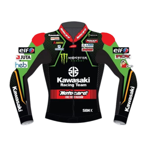 Alex Lowes Kawasaki Leather Motorcycle Jacket WSBK 2020
