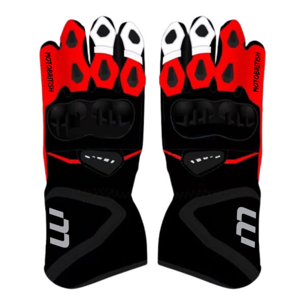 Alex Lowes SBK Black Leather Riding Gloves 2025