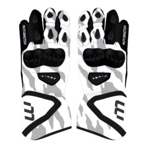 Alvaro Bautista SBK White Moto Gloves 2025