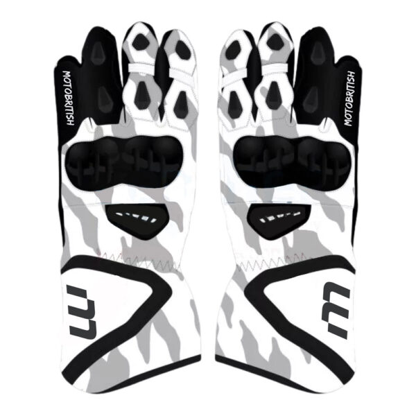 Alvaro Bautista SBK White Moto Gloves 2025