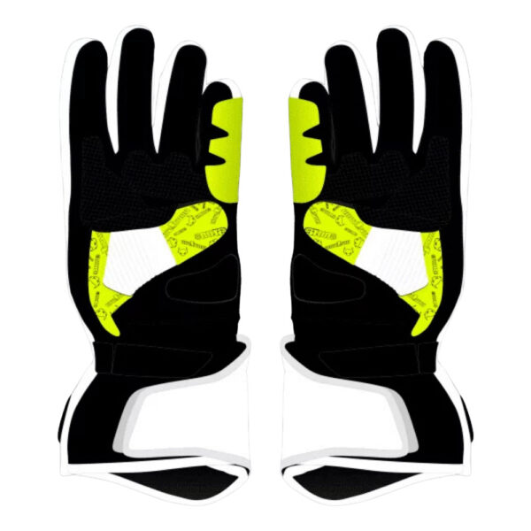 Alvaro Bautista White Motorcycle Gloves SBK 2024