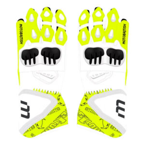 Alvaro Bautista White Motorcycle Gloves SBK 2024