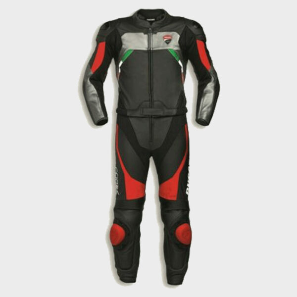Ducati Black Motorcycle Race Leather Suit