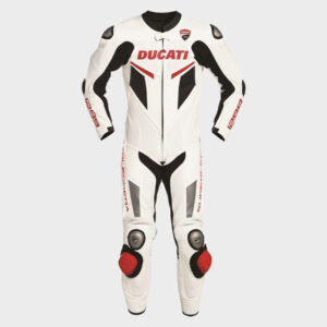 Ducati White Leather Race Suit