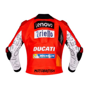 Francesco Bagnaia Leather Motorcycle Jacket Ducati Motogp 2021