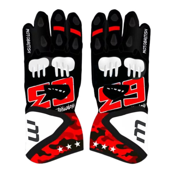 Francesco Bagnaia Motogp Leather Gloves 2025