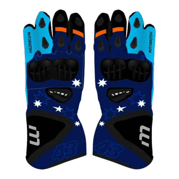 Jack Miller Motogp Blue Biker Gloves 2023