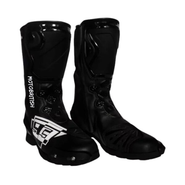 Marc Marquez Black Leather Biker Boots Motogp 2023