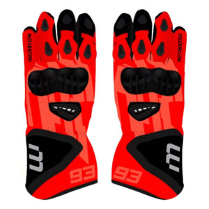 Marc Marquez Red Motorcycle Gloves 2024