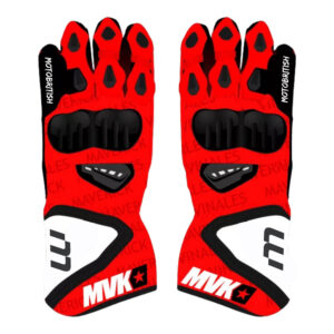 Maverick Vinales Black Red Motorcycle Gloves Motogp 2024