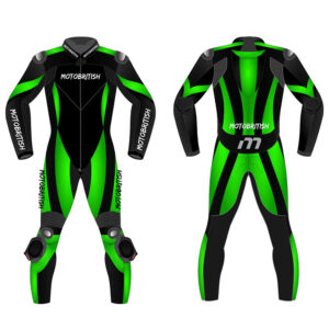 MotoBritish Green Black Motorcycle Racing Suit