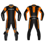 MotoBritish Orange Black Motorcycle Racing Suit