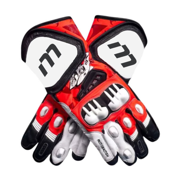 Pedro Acosta Leather Gloves For Motorcycle Motogp 2024