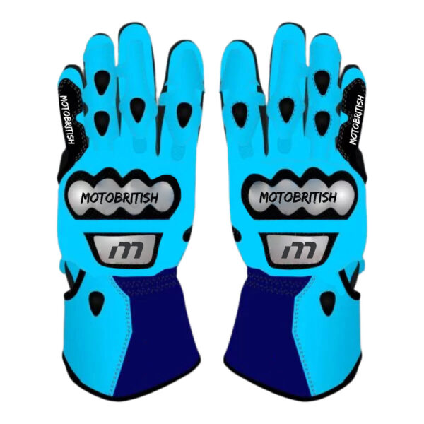Raul Fernandez Motogp Blue Motorbike Gloves 2025