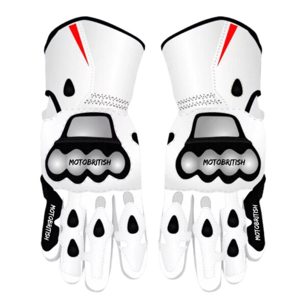 Toprak Razgatlioglu Motorcycle Leather Gloves White SBK 2024